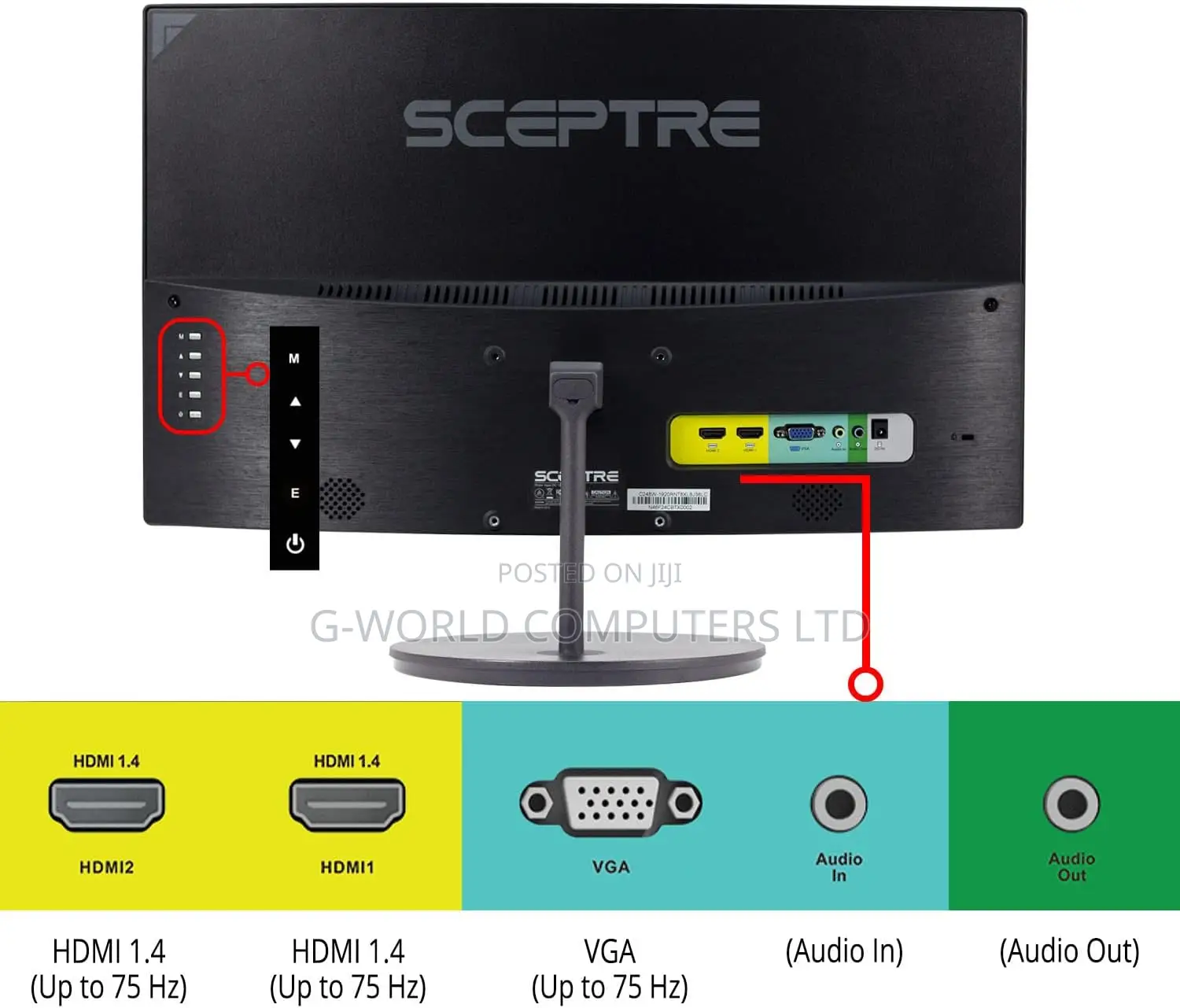 Sceptre 24" FHD Curved Monitor.(Usa)