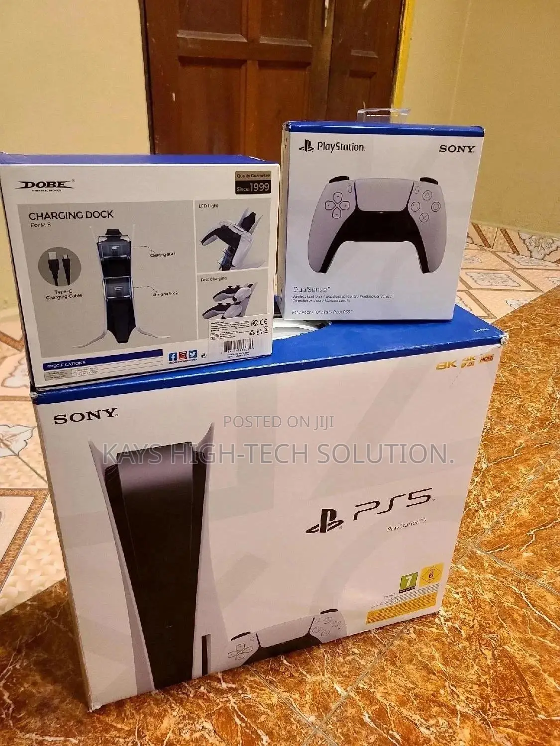 Ps5 With 2 Controllers, Games Dualsense Charging Station