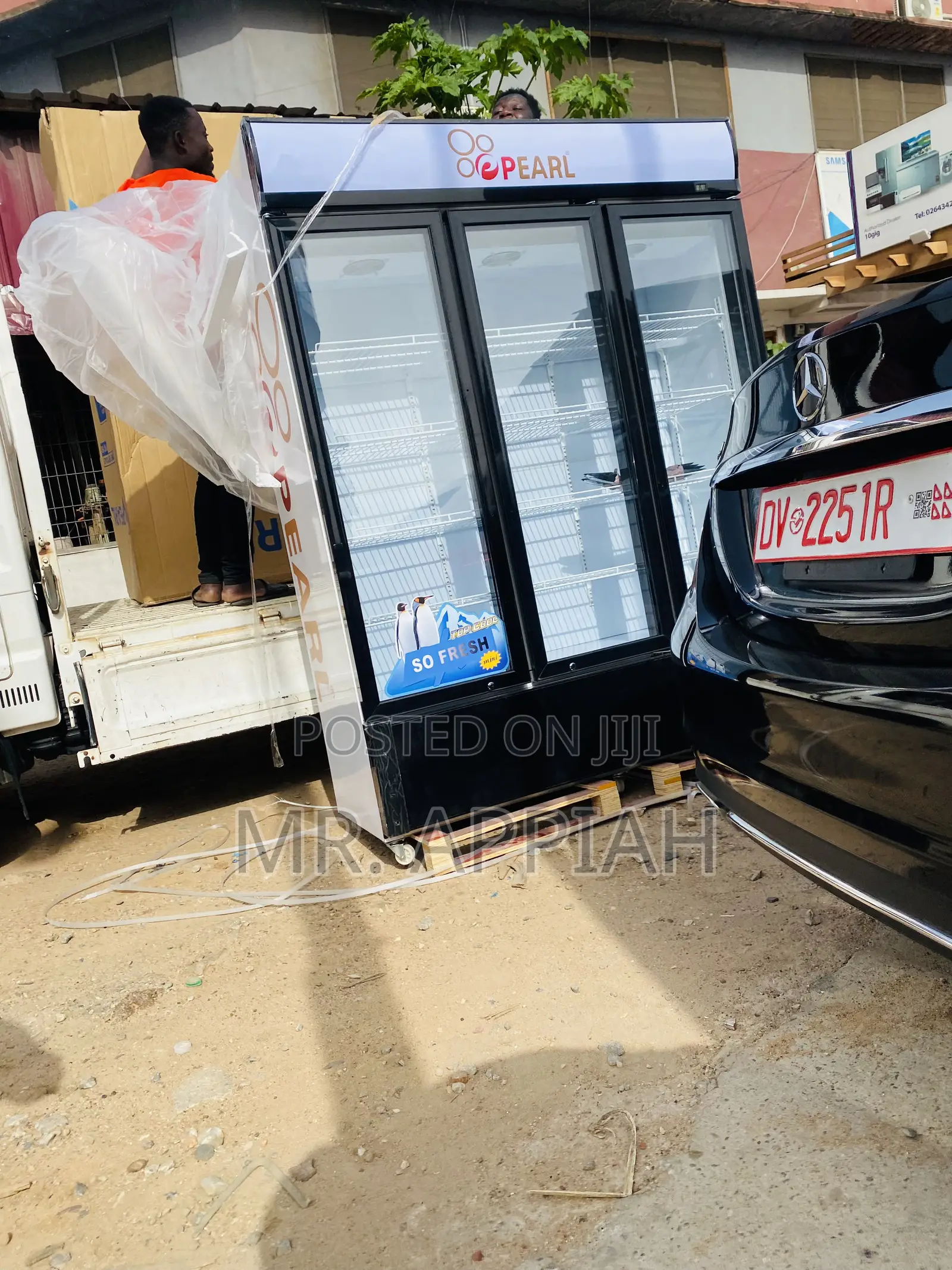 Affordable Pearl PVC-150 Three Door Electric Display Fridge