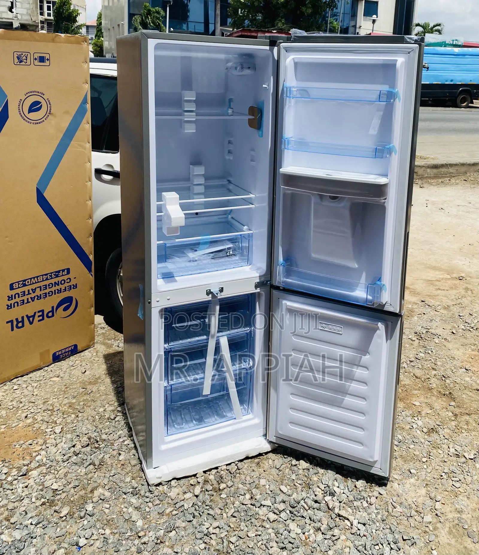 Unique Design Pearl Double Door Electricfridge Pf-334bwd-2b