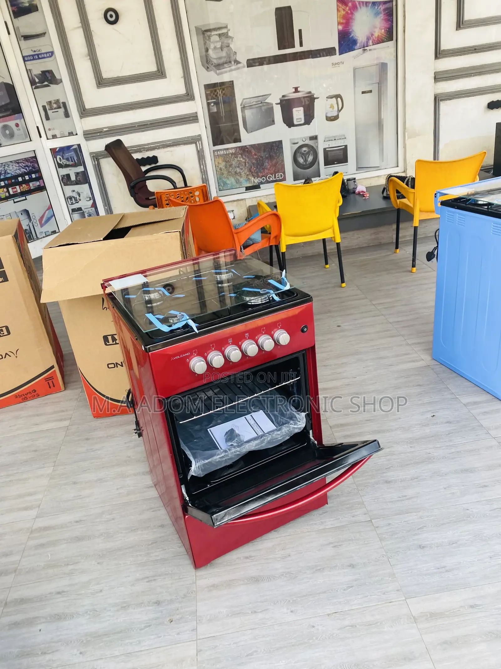 Purchase Quality Volcano 50x50 4 Gas Burner With Oven(Red).