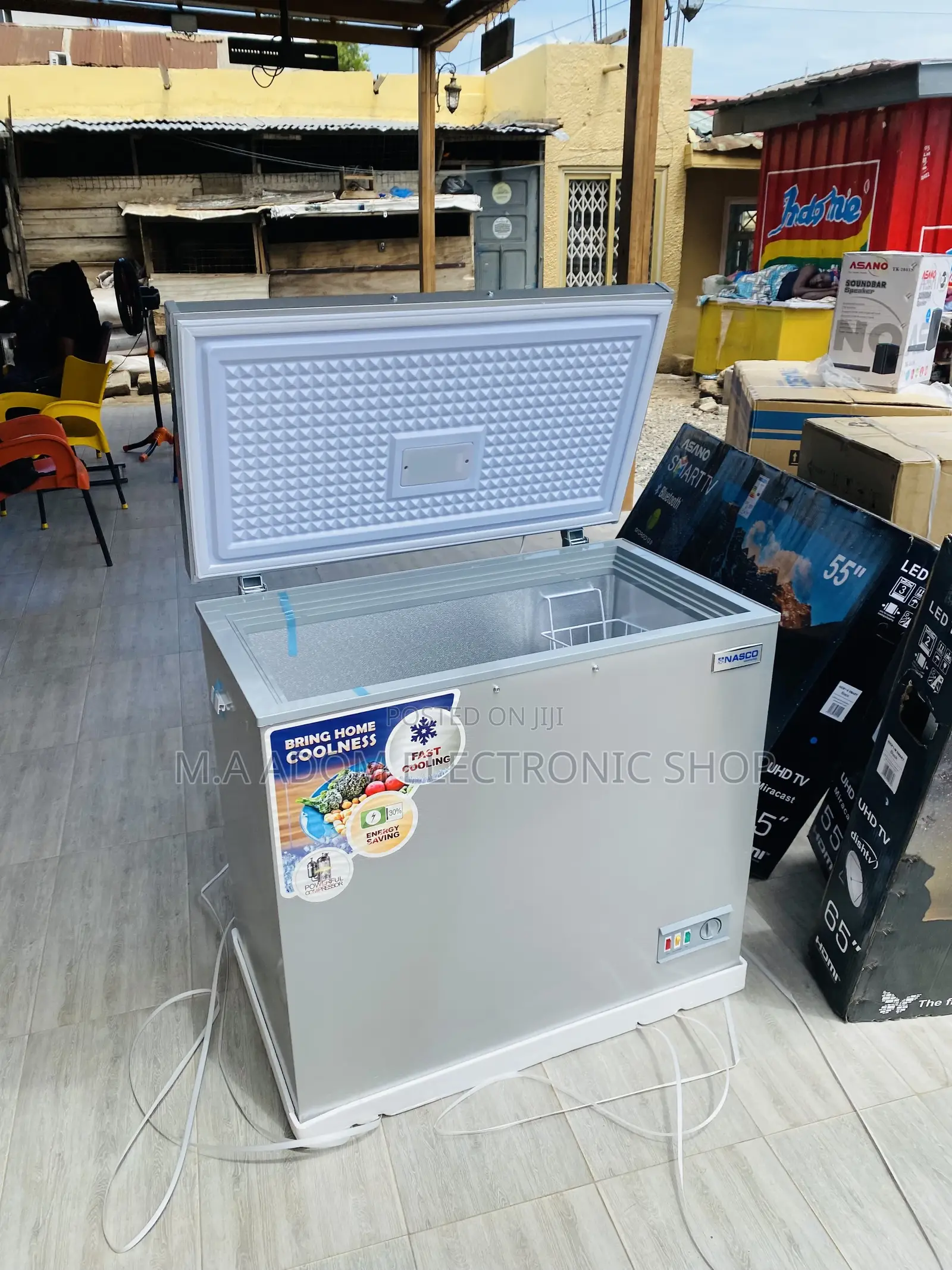 Durable Nas 250 Nasco Single Door Chest Freezer(Gray).