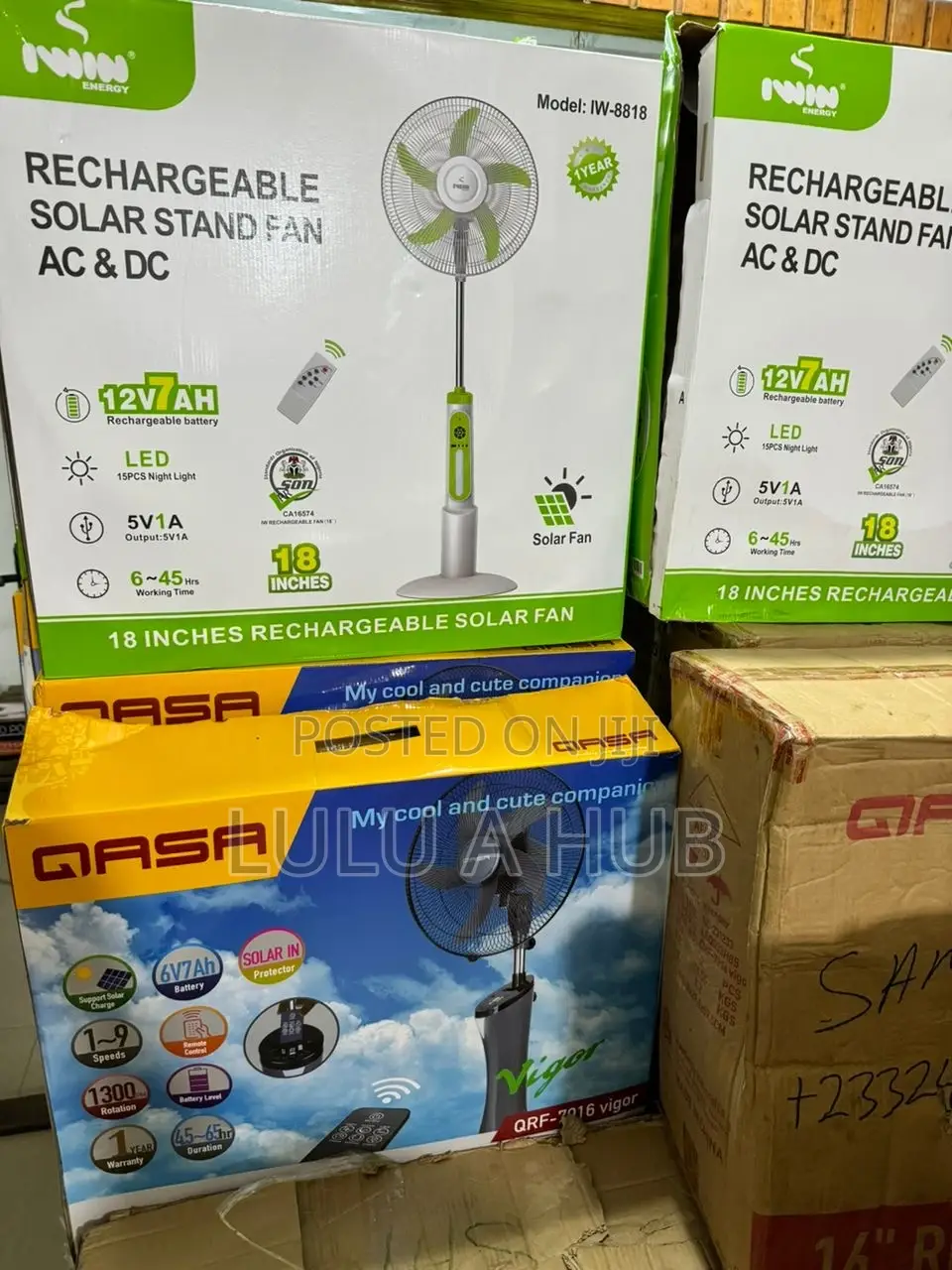 Rechargeable Fan 18 and 16inchs