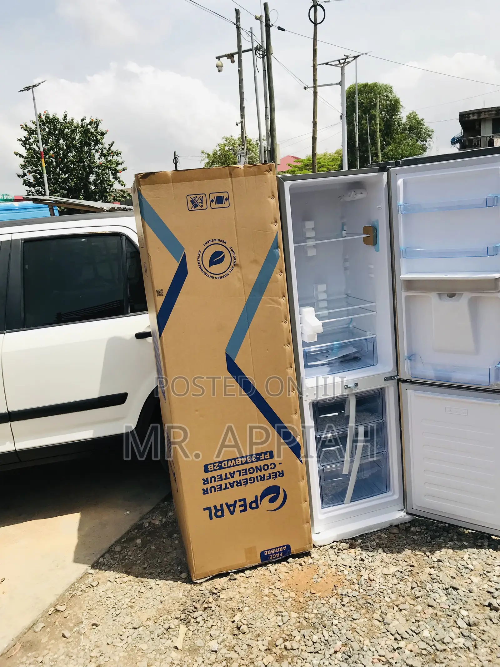 Fresh in Box Pearl Pf-334bwd-2b Double Door Refrigerator.