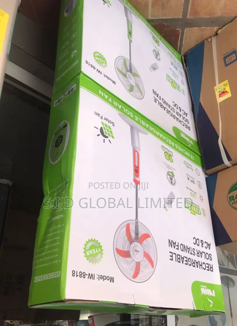 Ultimate Rechargeable Solar Standing Fan