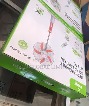 Superb Solar Rechargeable Standing Fan