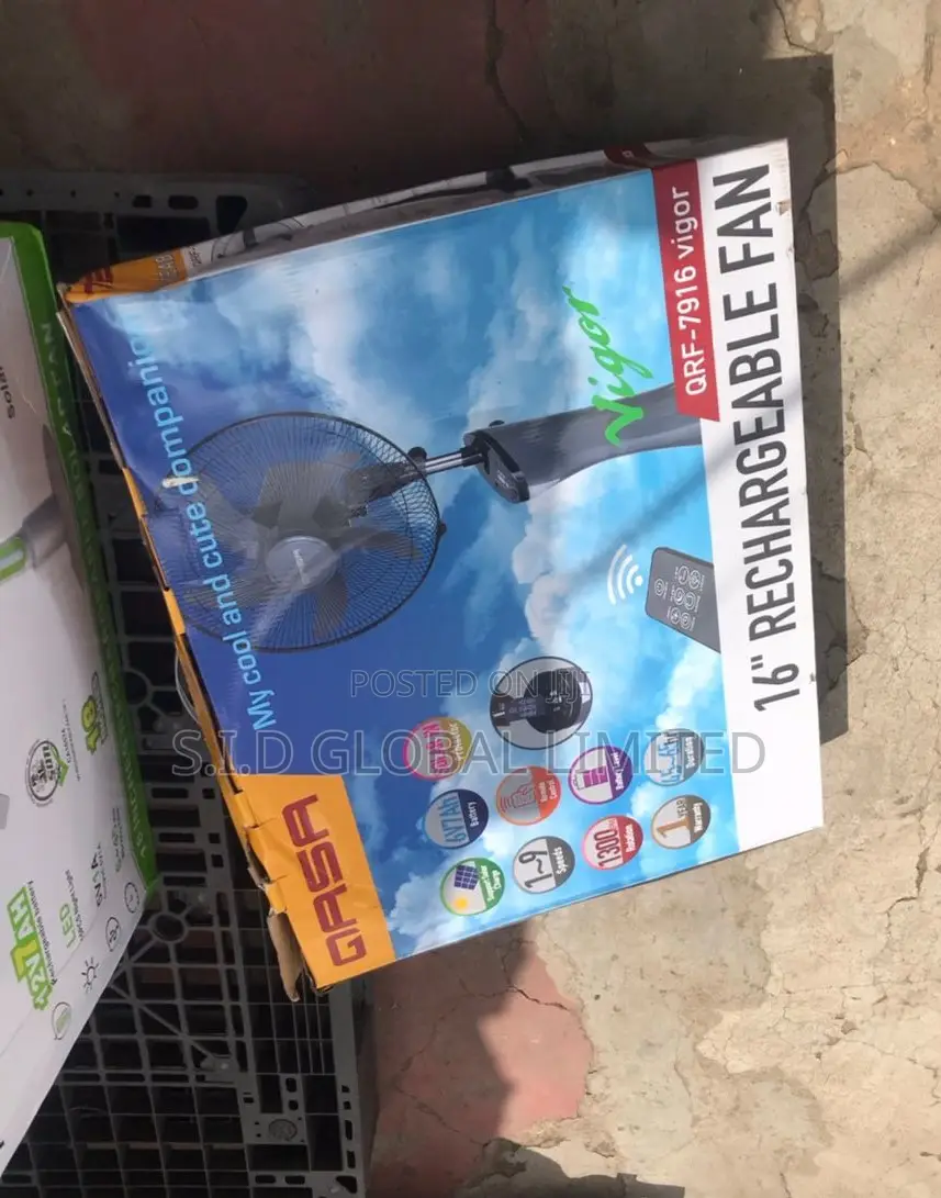 New Rechargeable Solar Standing Fan