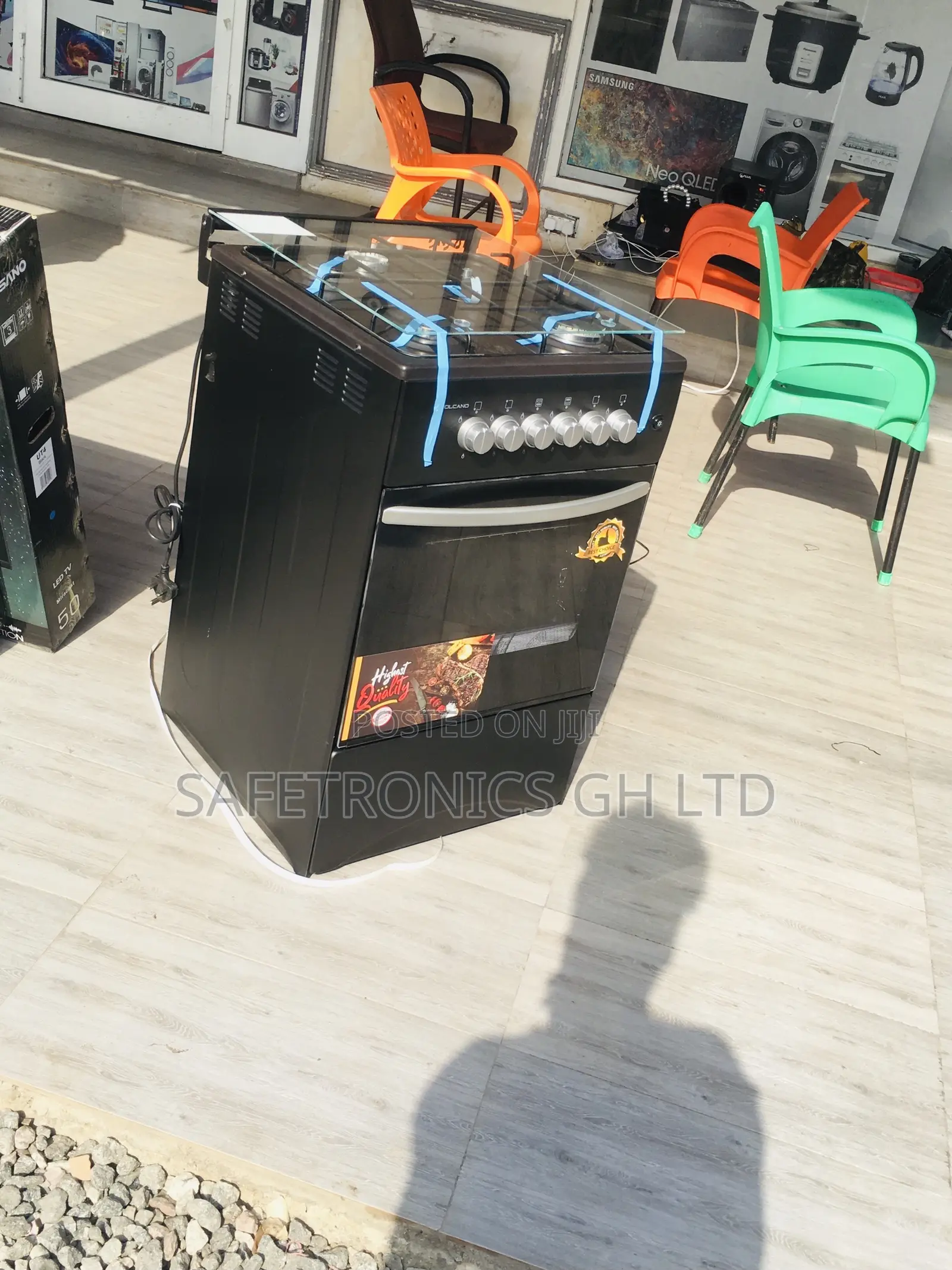Volcano 4 Gas Cooker Oven With Grill 50x50 Glas Lid