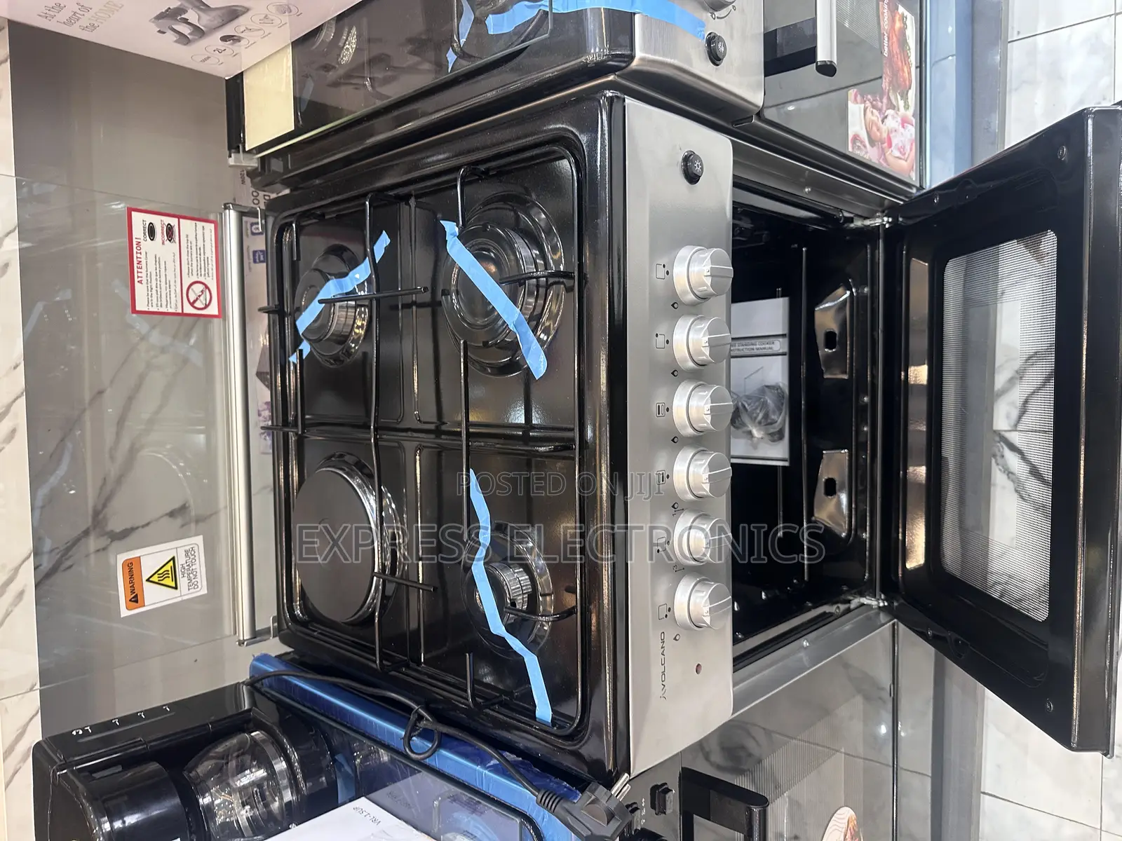50/50 3+1 Stove Gas Cooker Oven Sliver