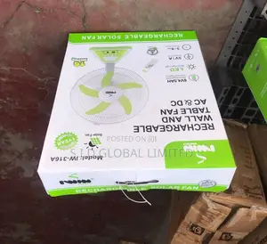 Brand New Rechargeable Solar Standing Fan