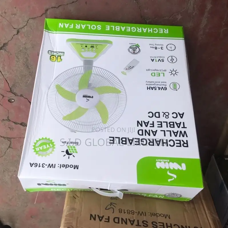 Wonderful Solar Standing Rechargeable Fan