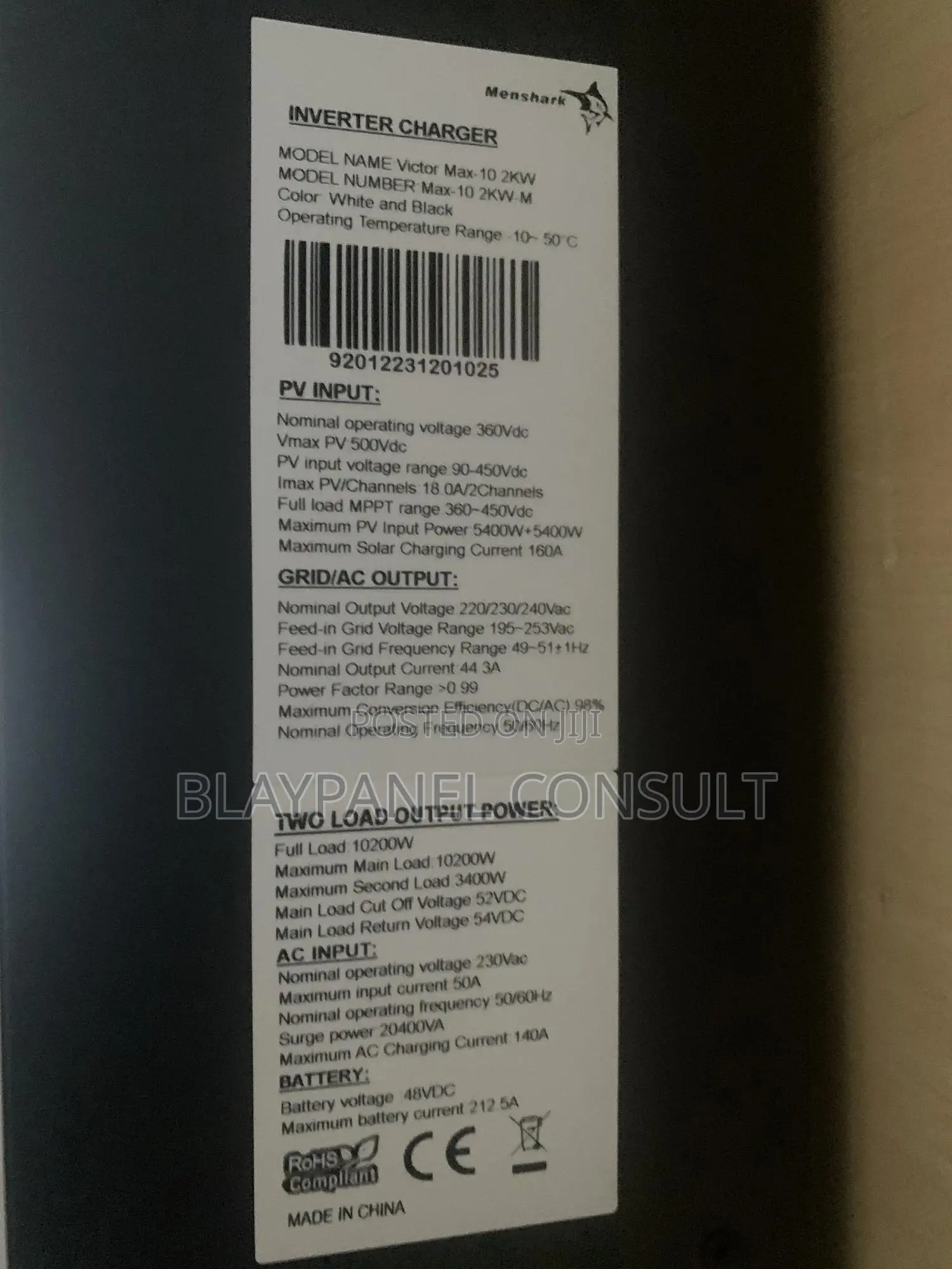 10.2kw 48v Solar Hybrid Inverter