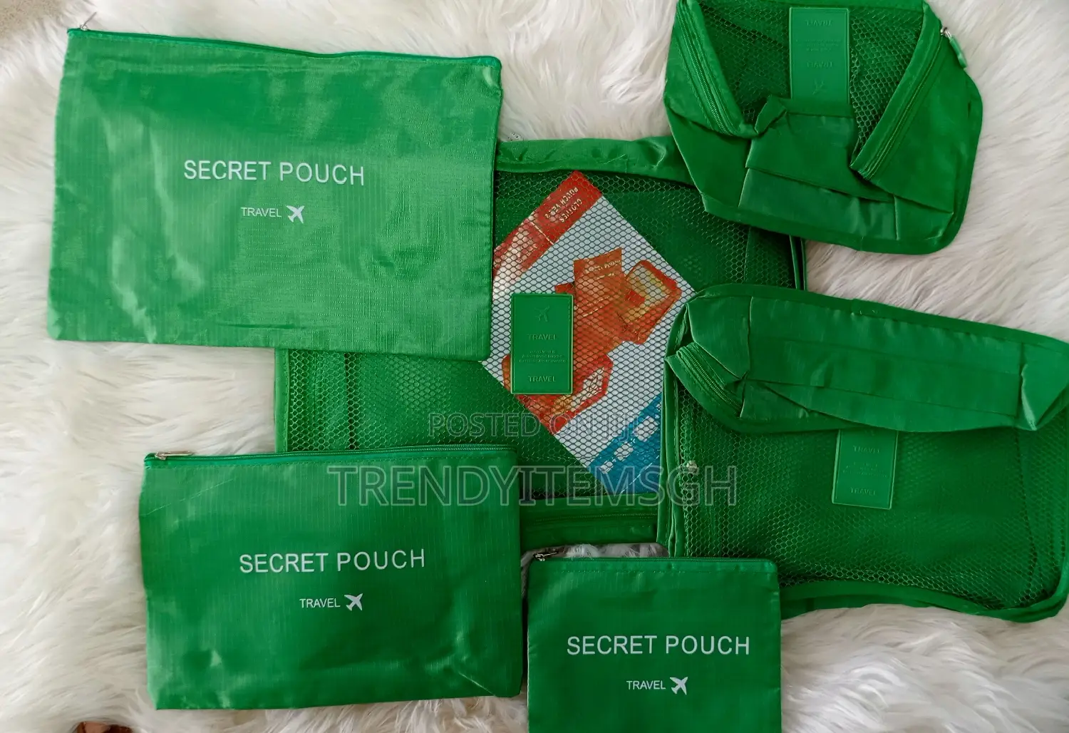6pcs in 1 Secret Pouch Travel Luggage Organizer Bag