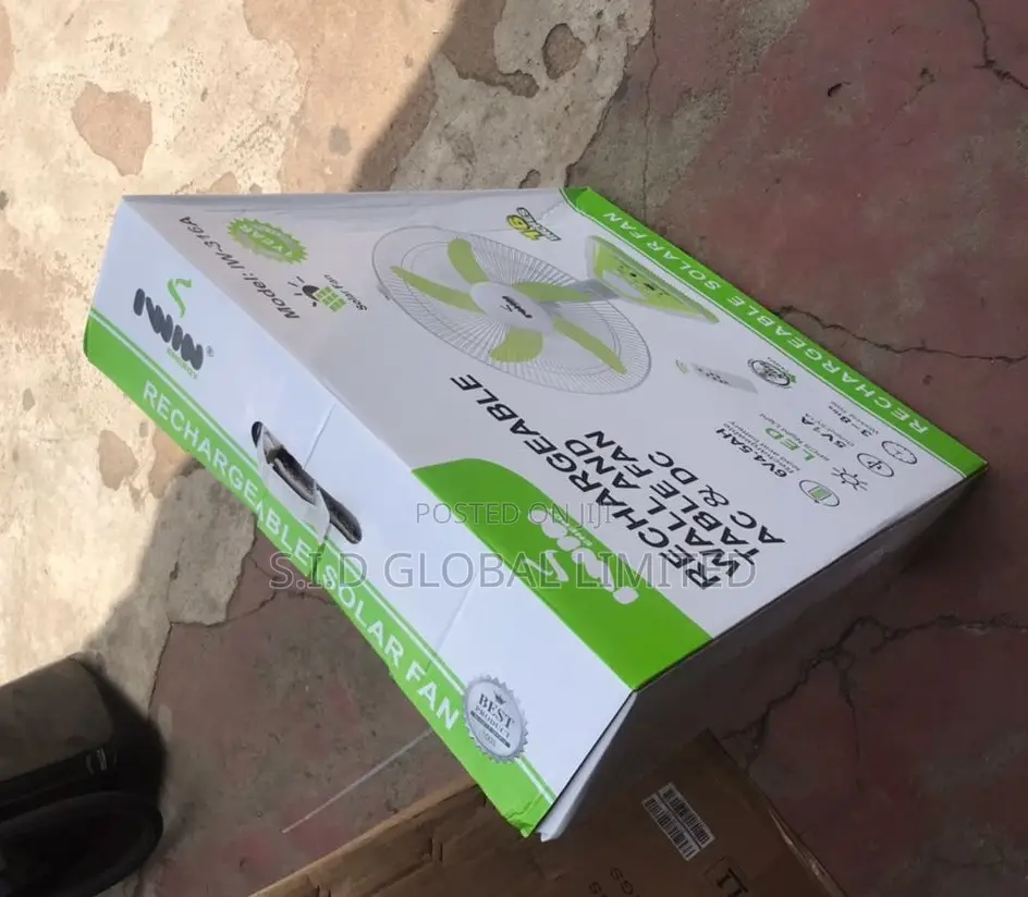 Dazzling Rechargeable Solar Standing Fan
