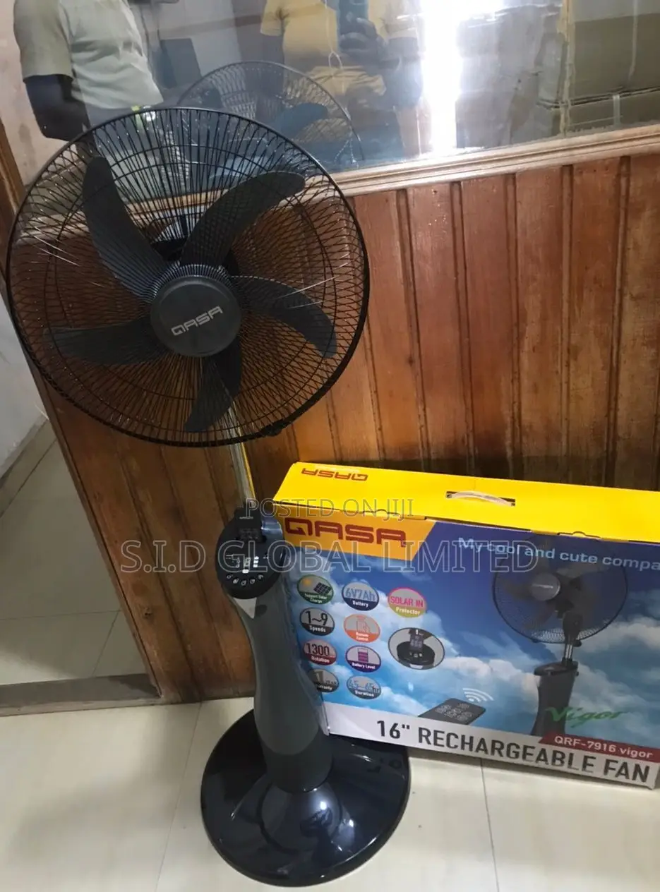 Affordable Rechargeable Solar Standing Fan
