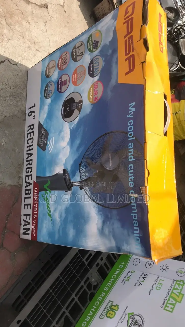 Wonderful Solar Standing Rechargeable Fan