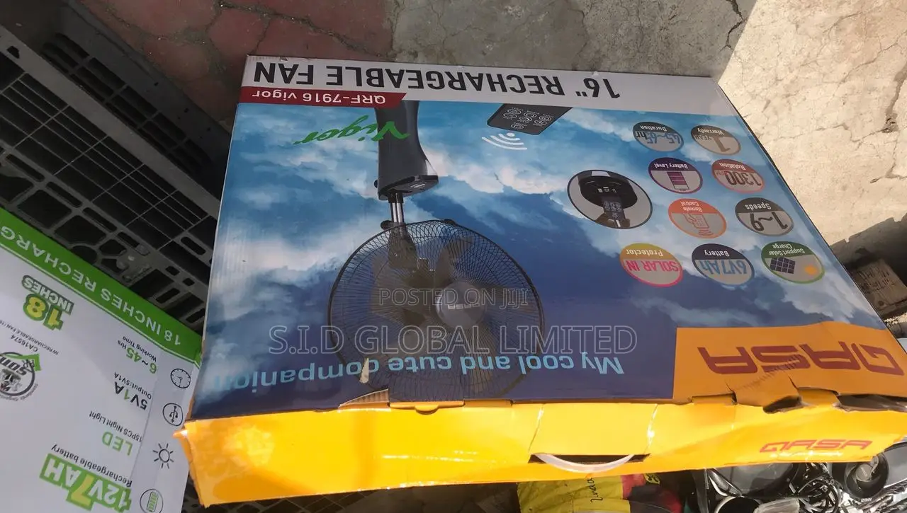 Cool Price Rechargeable Solar Standing Fan