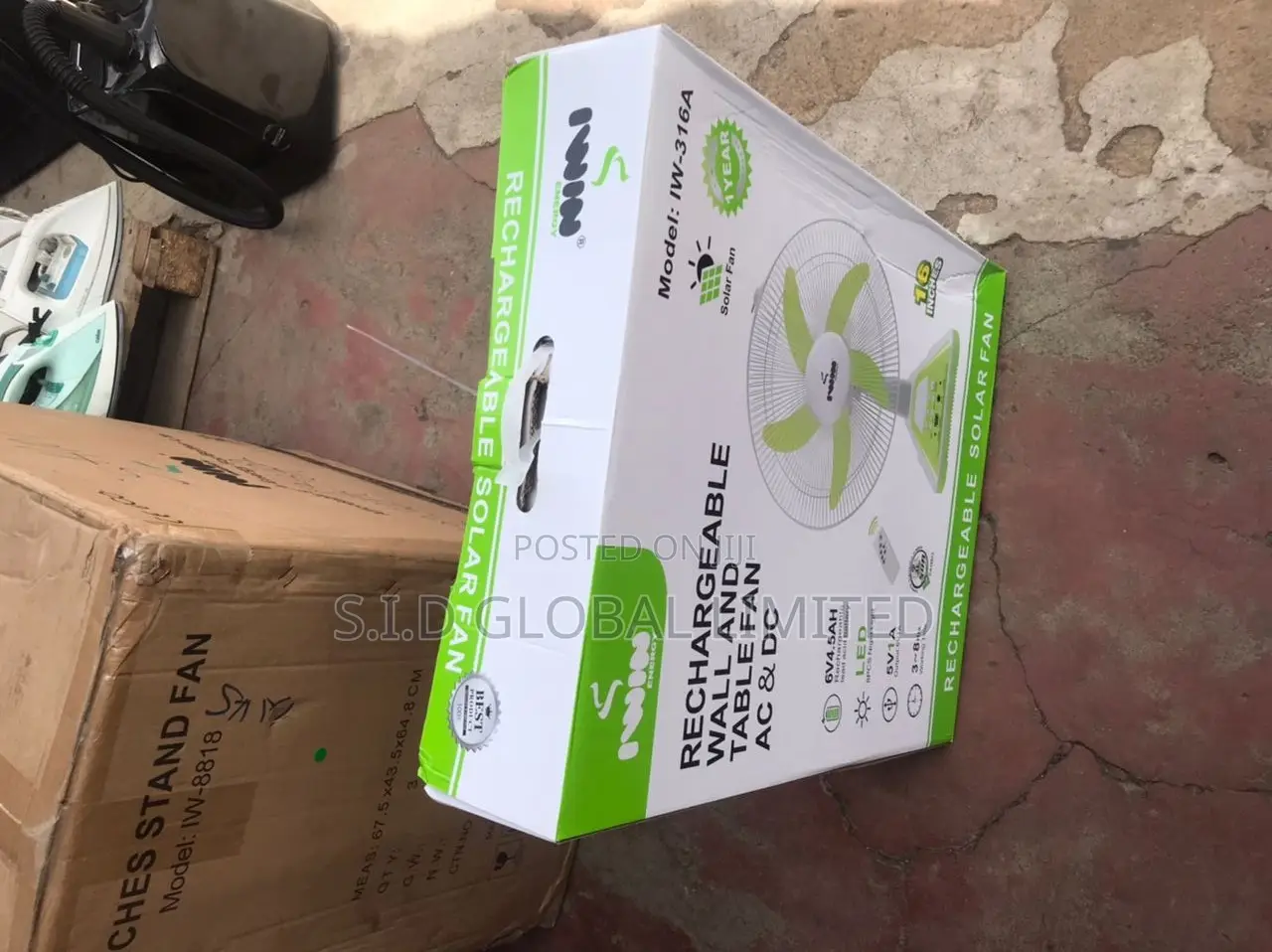 Ultimate Rechargeable Solar Standing Fan
