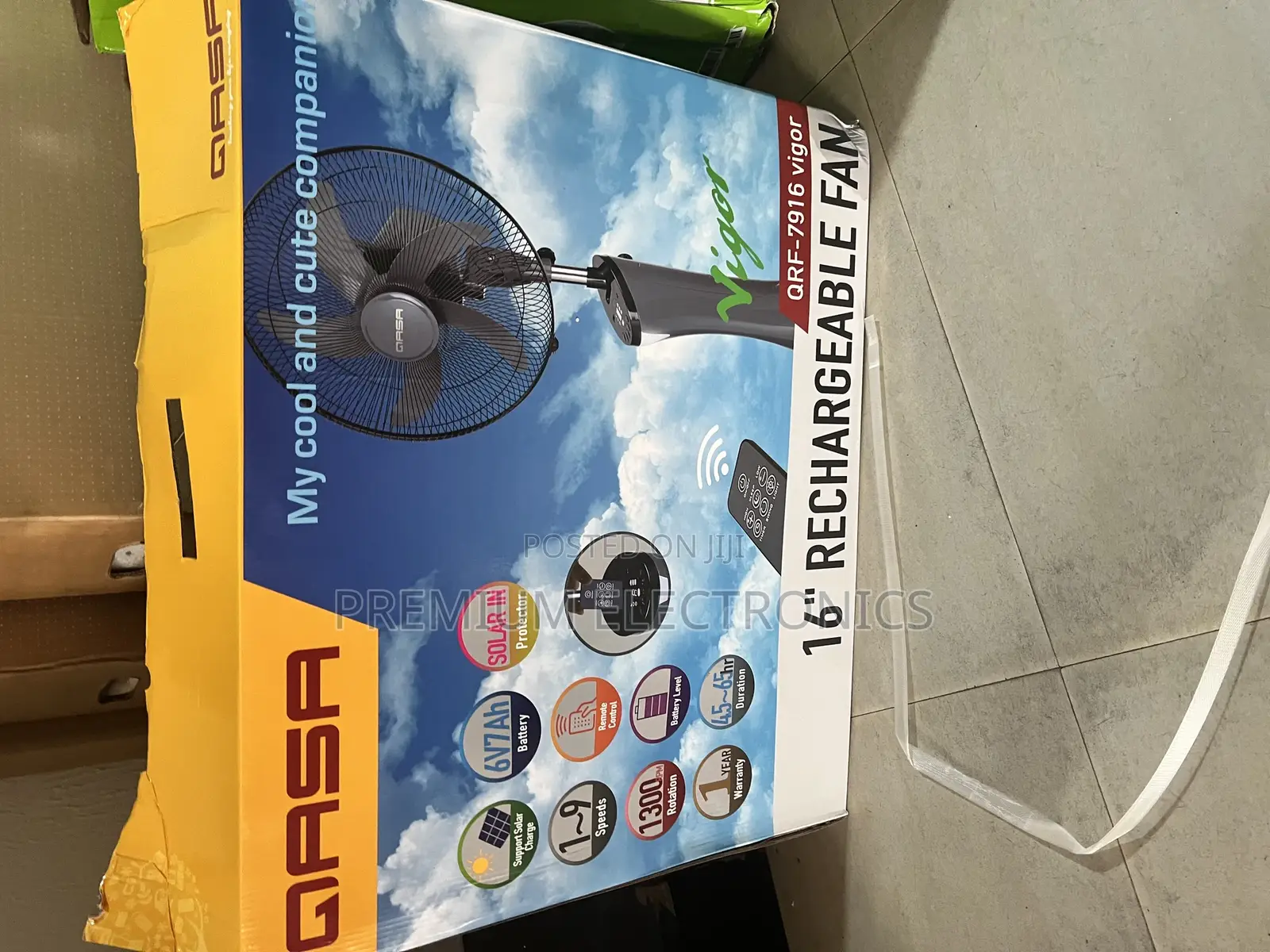 Solar And Ecg Power Rechargeable Remote Qasa Stand Fan