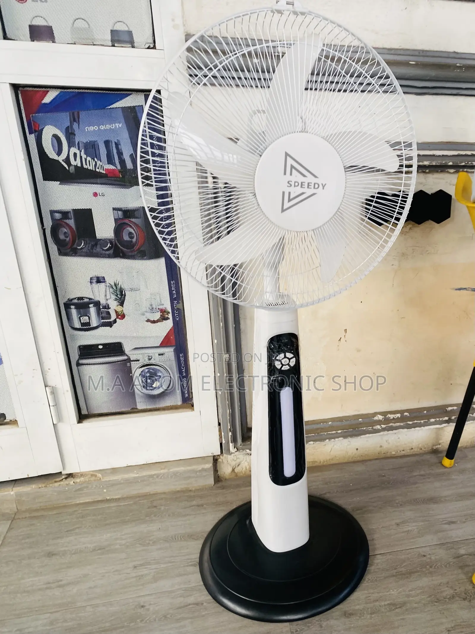 Durable Speedy Rechargeable Electric Standing Fan.