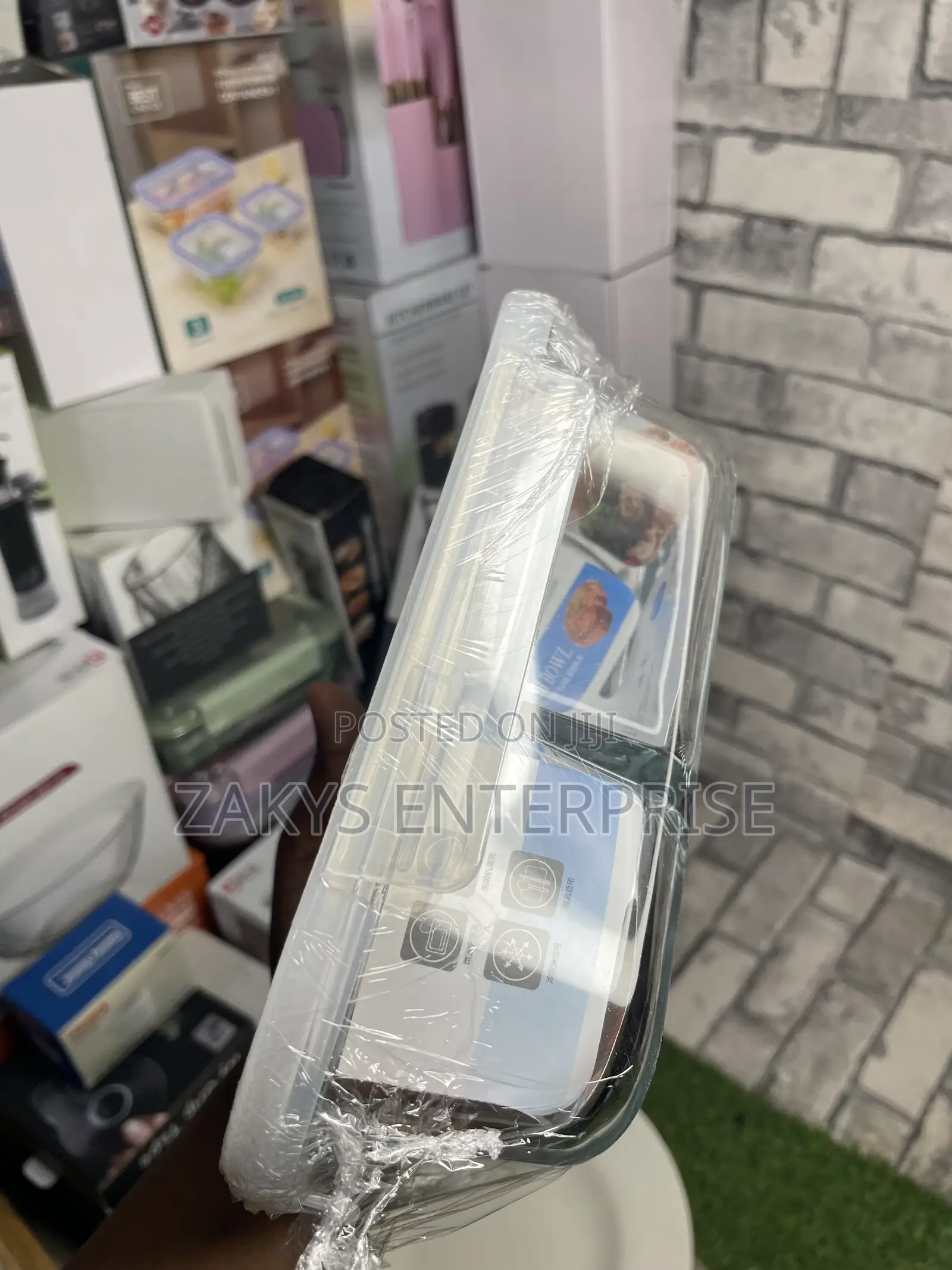 Single 3 Compartment Glass Storage Bowl/ Lunch Box