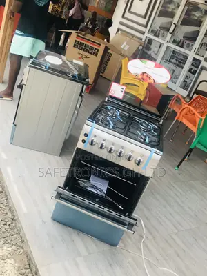 4 Gas Cooker Oven With Grill 60x60 Gray Ferre Glass Lid
