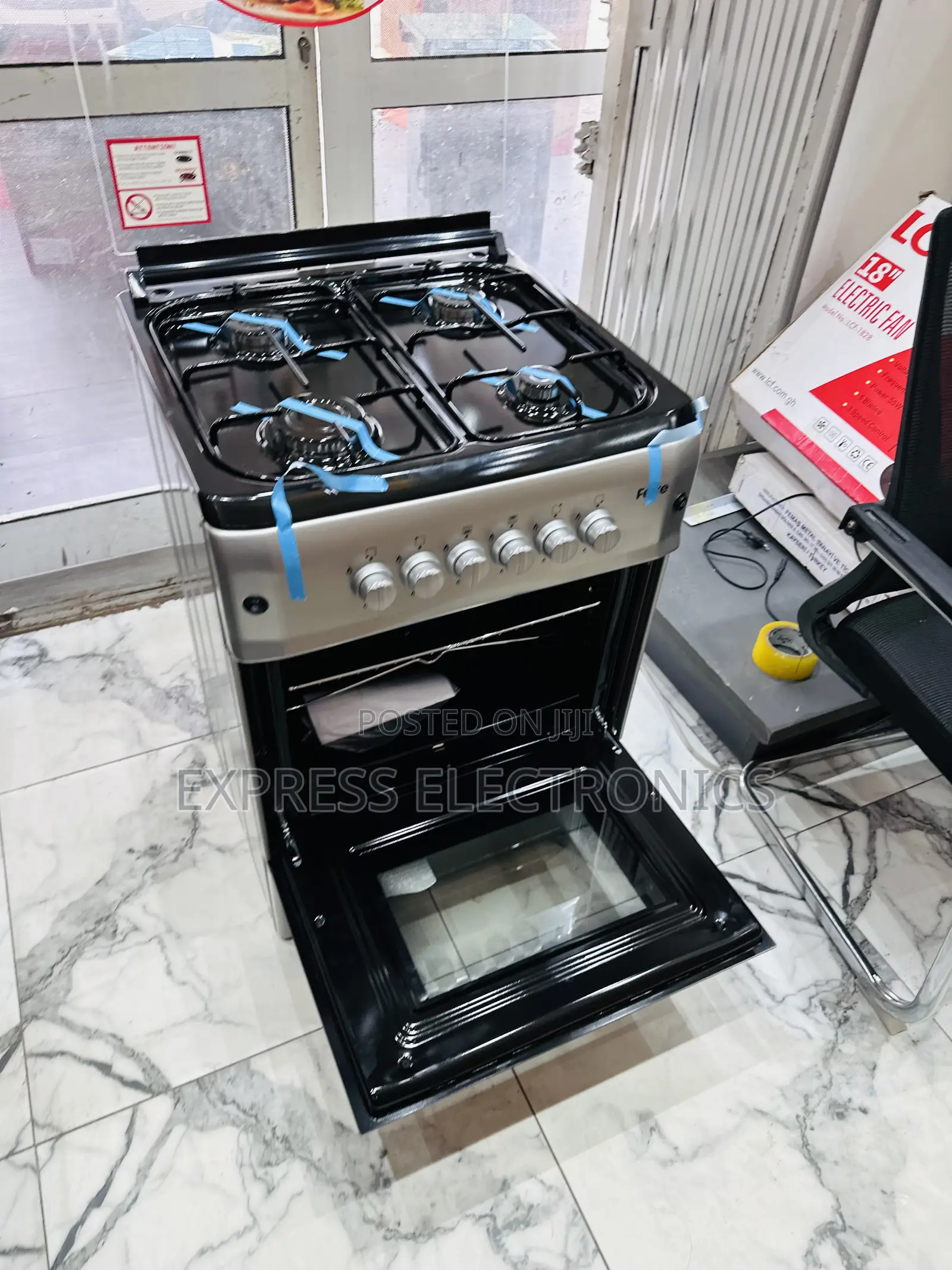 Inox 60/60 4burner Gas Cooker Oven Rotisserie