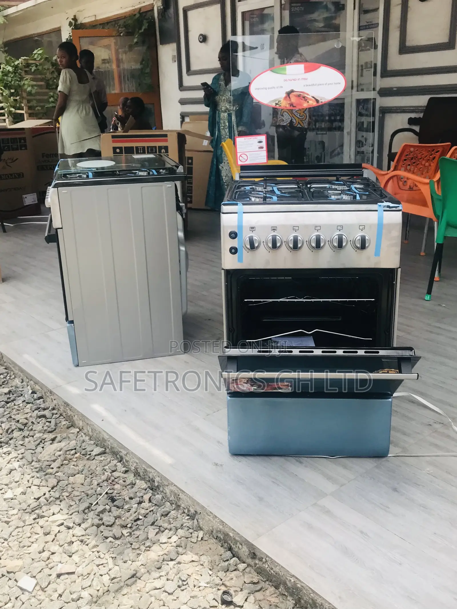 4 Gas 50x50 Oven With Grill Ferre Glass Lid Cooker