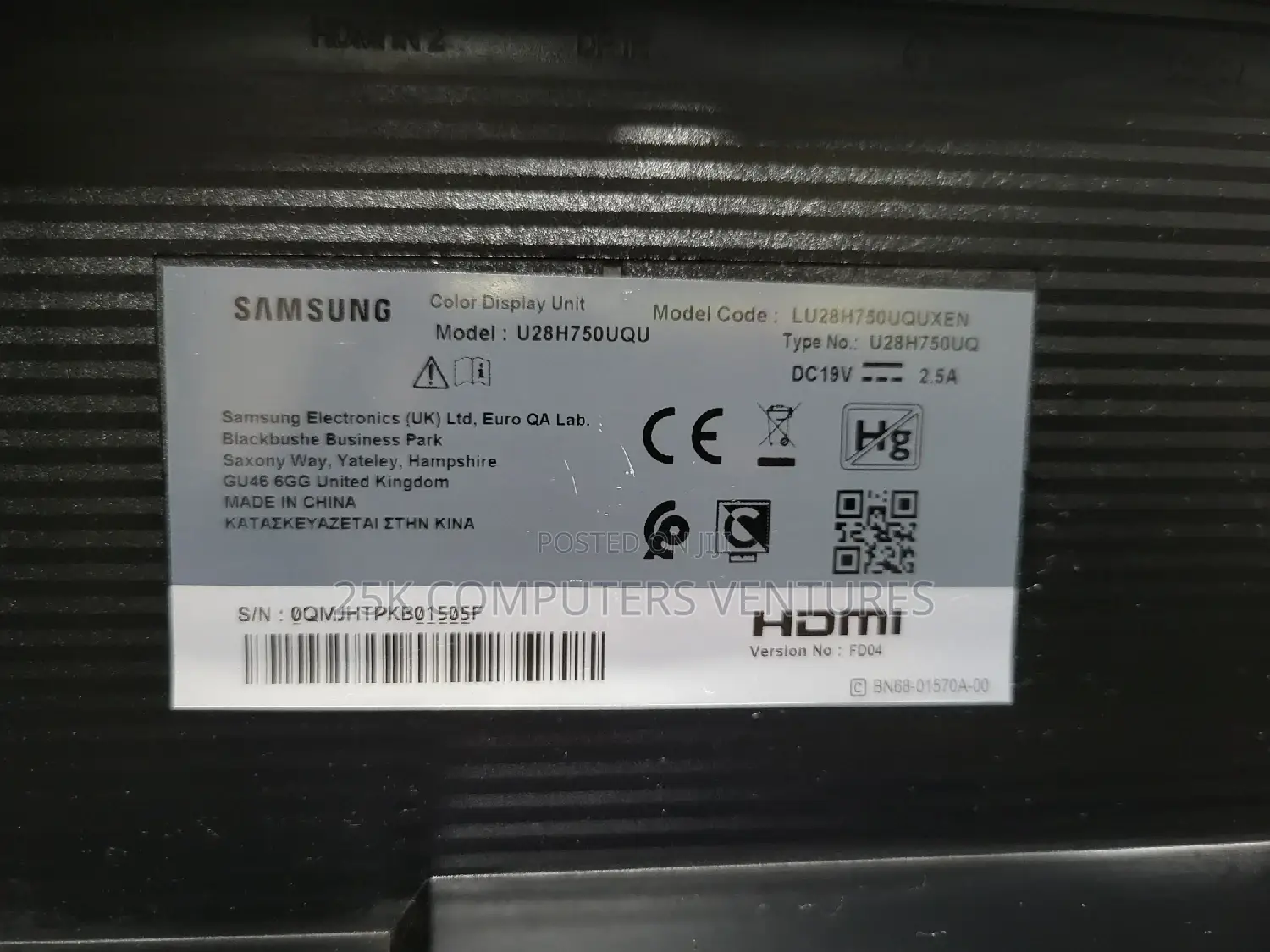 Samsung 28" 4k Uhd Qled Monitor | 1ms Response | Freesync | Ultrasharp
