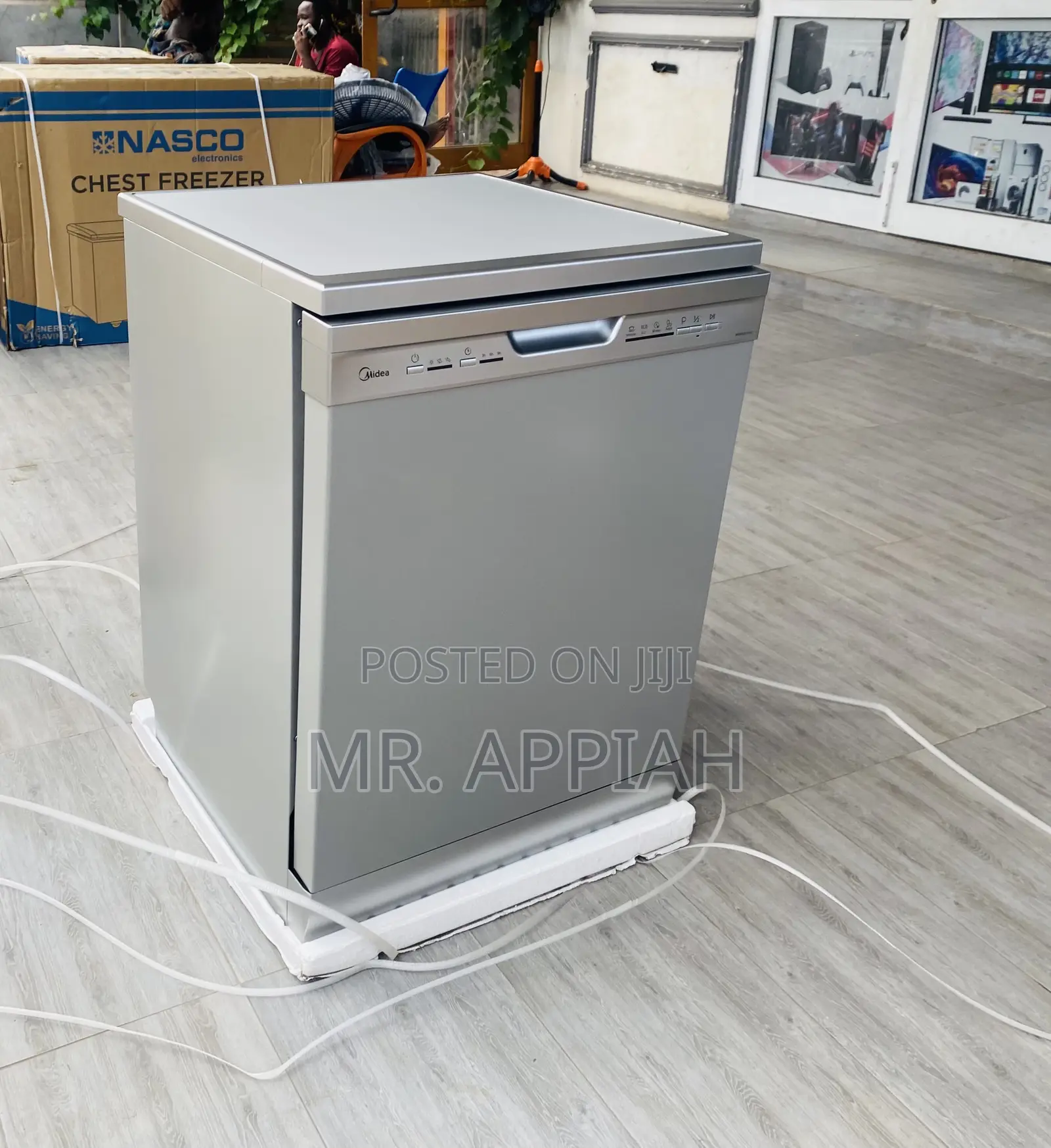 Affordable MIDEA 12 PLATES DISHWASHER WQP12-5203(Gray).