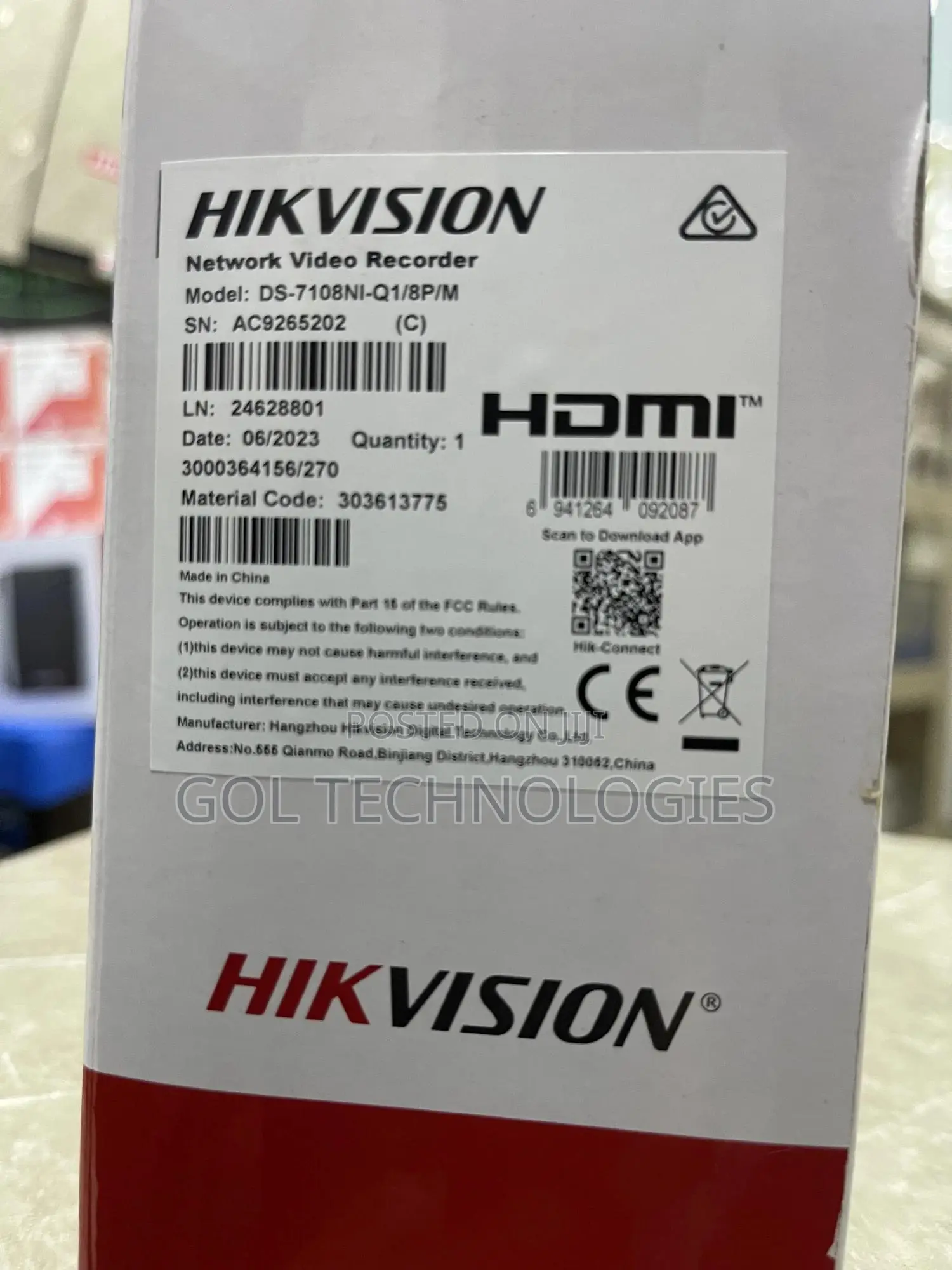 Hikvision 8ch Poe Embedded NVR Ds-7108ni-Q1-M