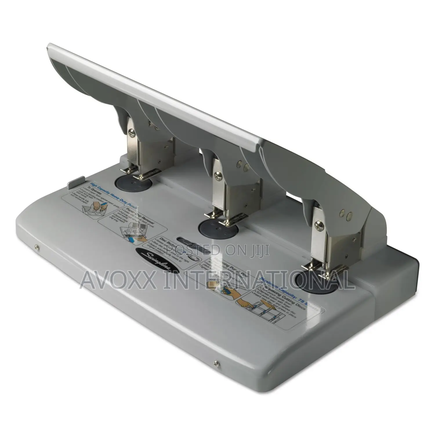 Swingline 74550 Heavy-Duty Punch, 3HP, 9/32" Size,75 SHT Cap