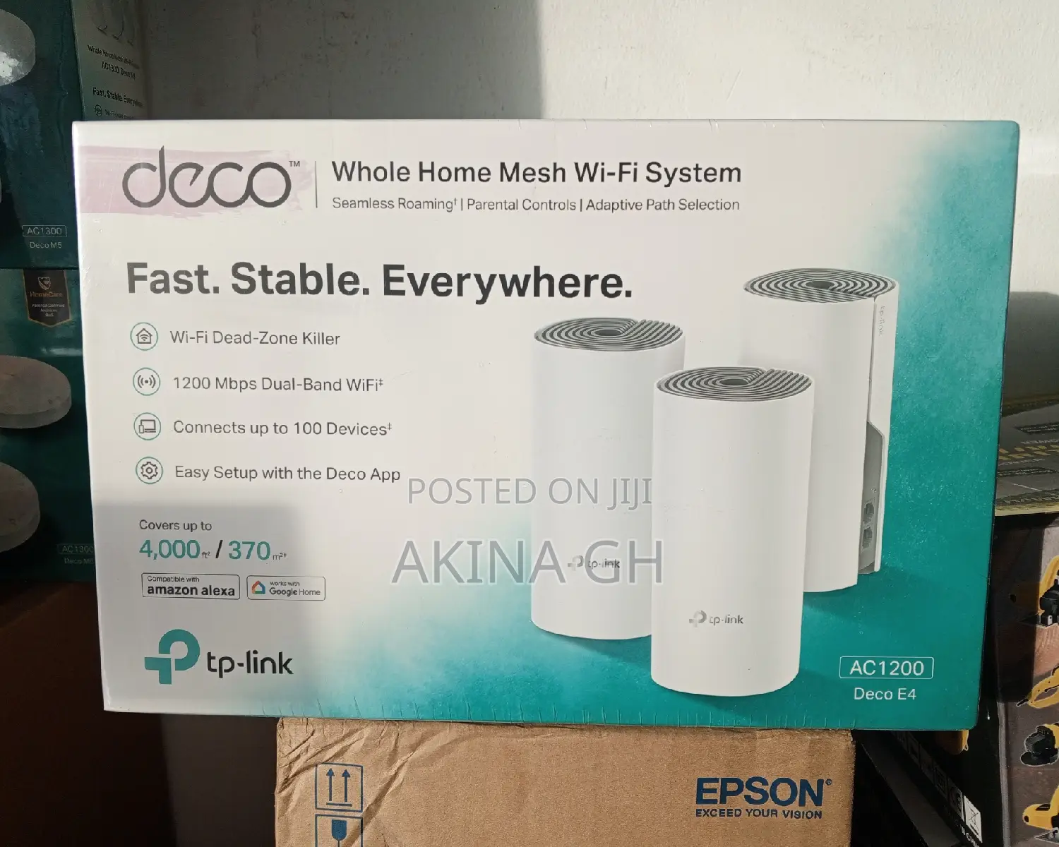 Tp-Link Deco E4 Whole Home Mesh Wi-Fi System ( 3 Pack )