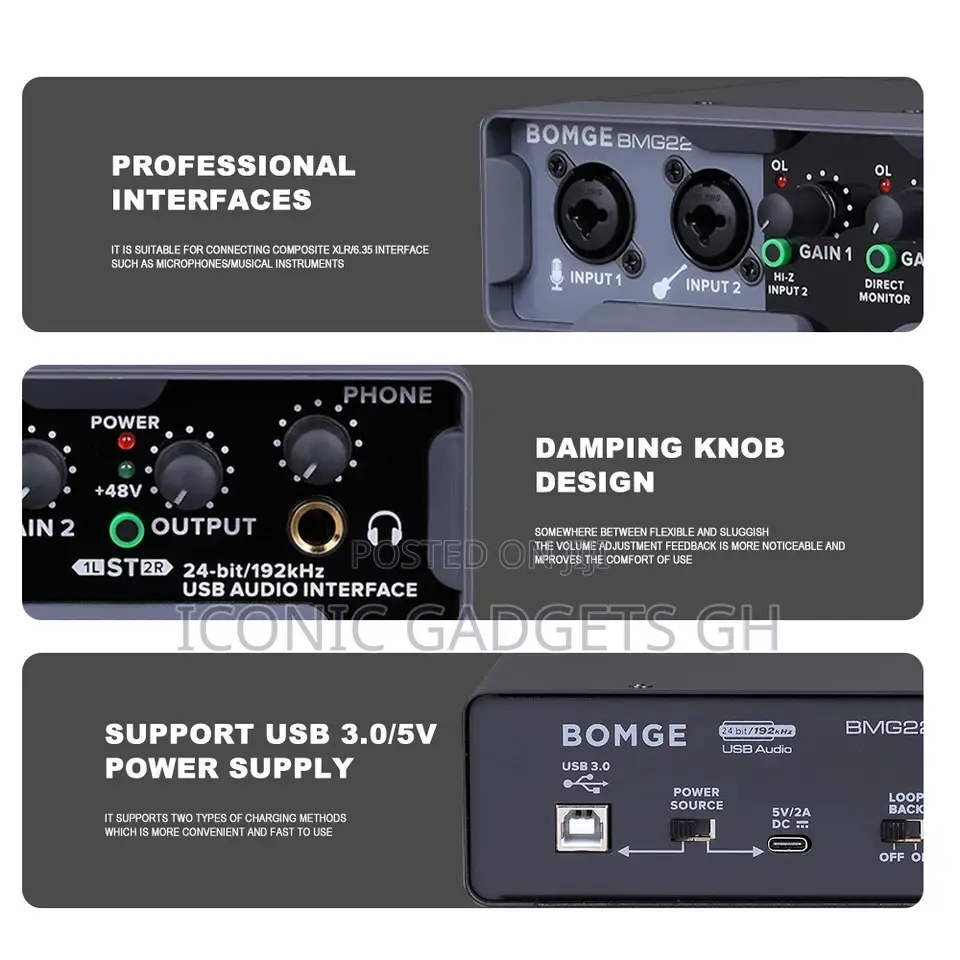 Portable Audio Sound Card Interface (Newly Stocked)...,