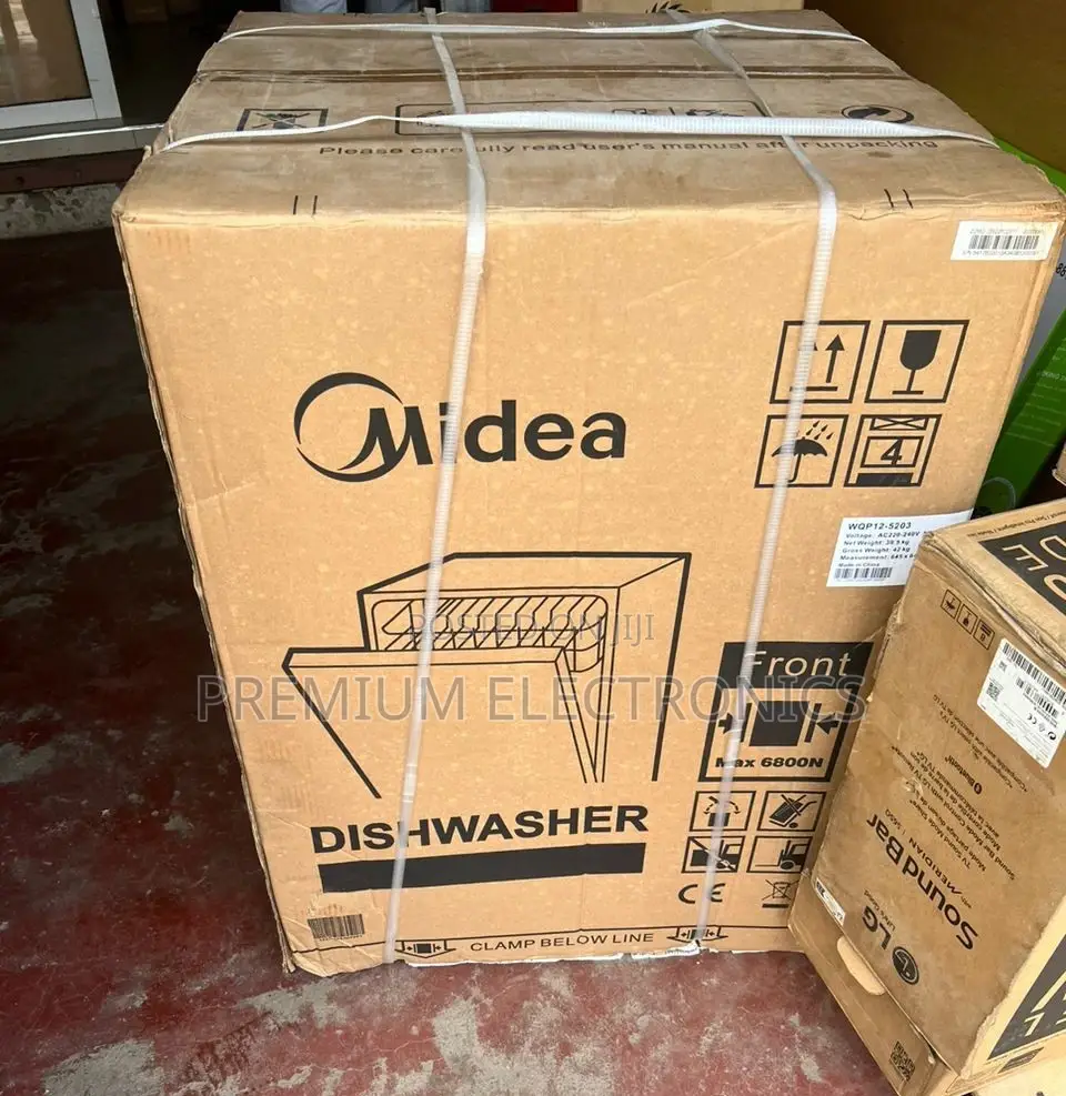 Midea Free Stand | Dishwasher 12 Place Settings | Wqp12-5201g(S) Black