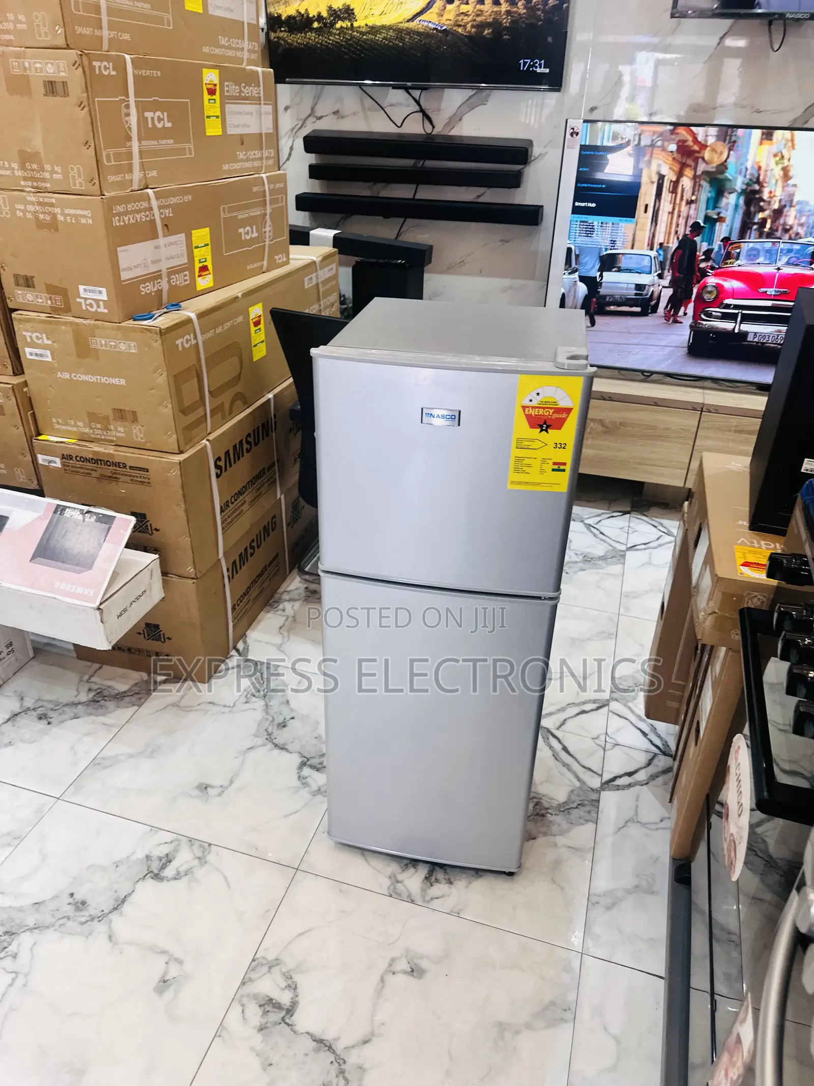 Nas-120fl Double Door Nasco Fridge