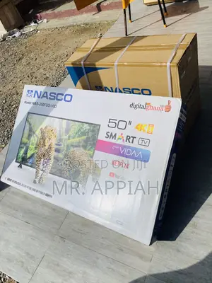 Authentic Nasco 50 Inch Led Uhd/ Smart Satellite(Black).