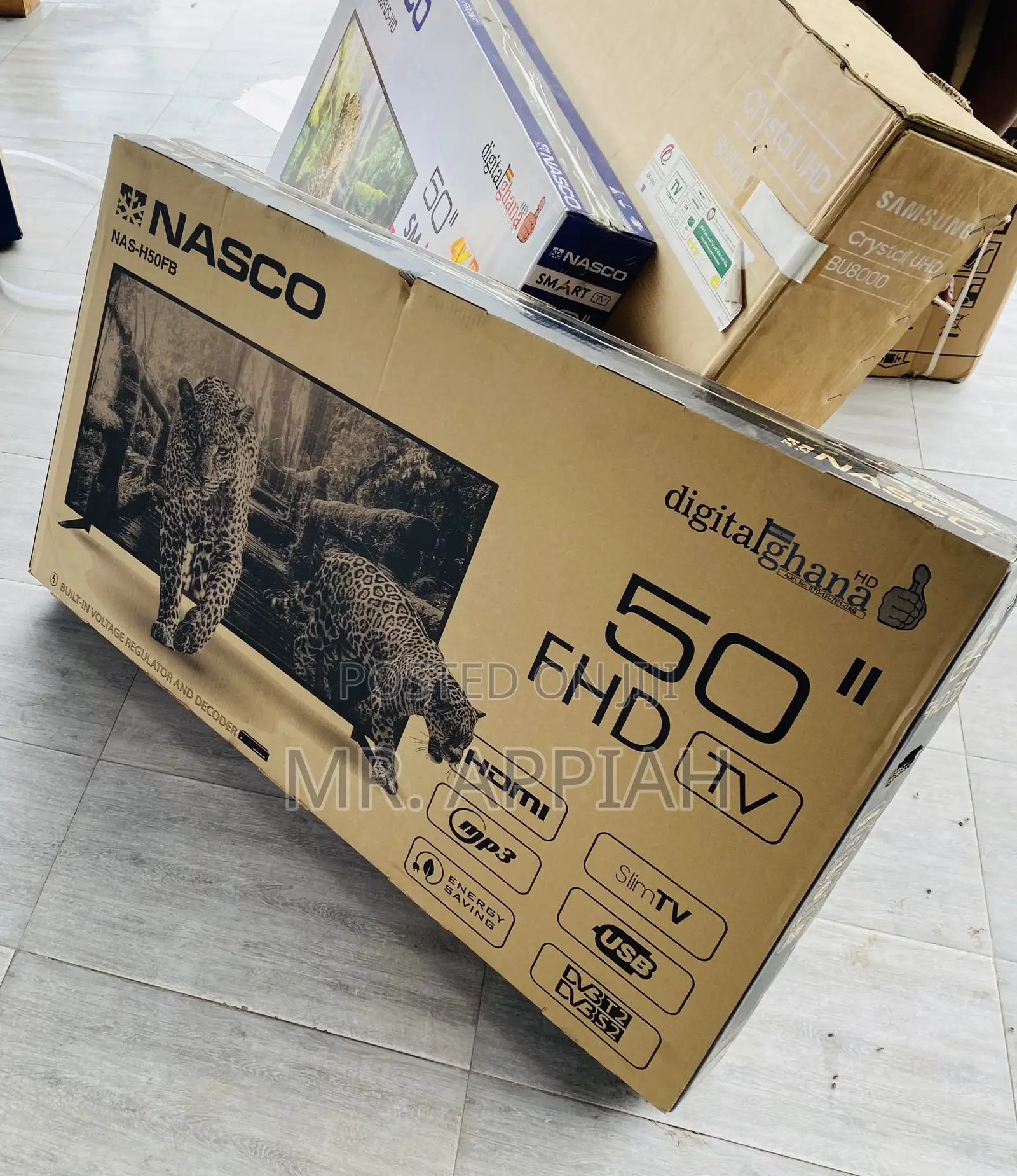 Sealed in Box Nasco 50” Led FHD Digital Satellite Tv.