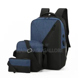 3sets Multipurpose Waterproof Usb Backpack