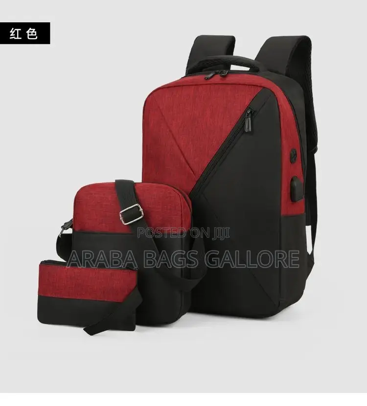 3sets Multipurpose Waterproof Usb Backpack