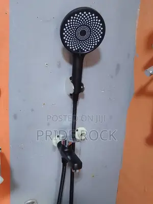 Black and Chrome Single Two in One Tap Shower, Single Shower