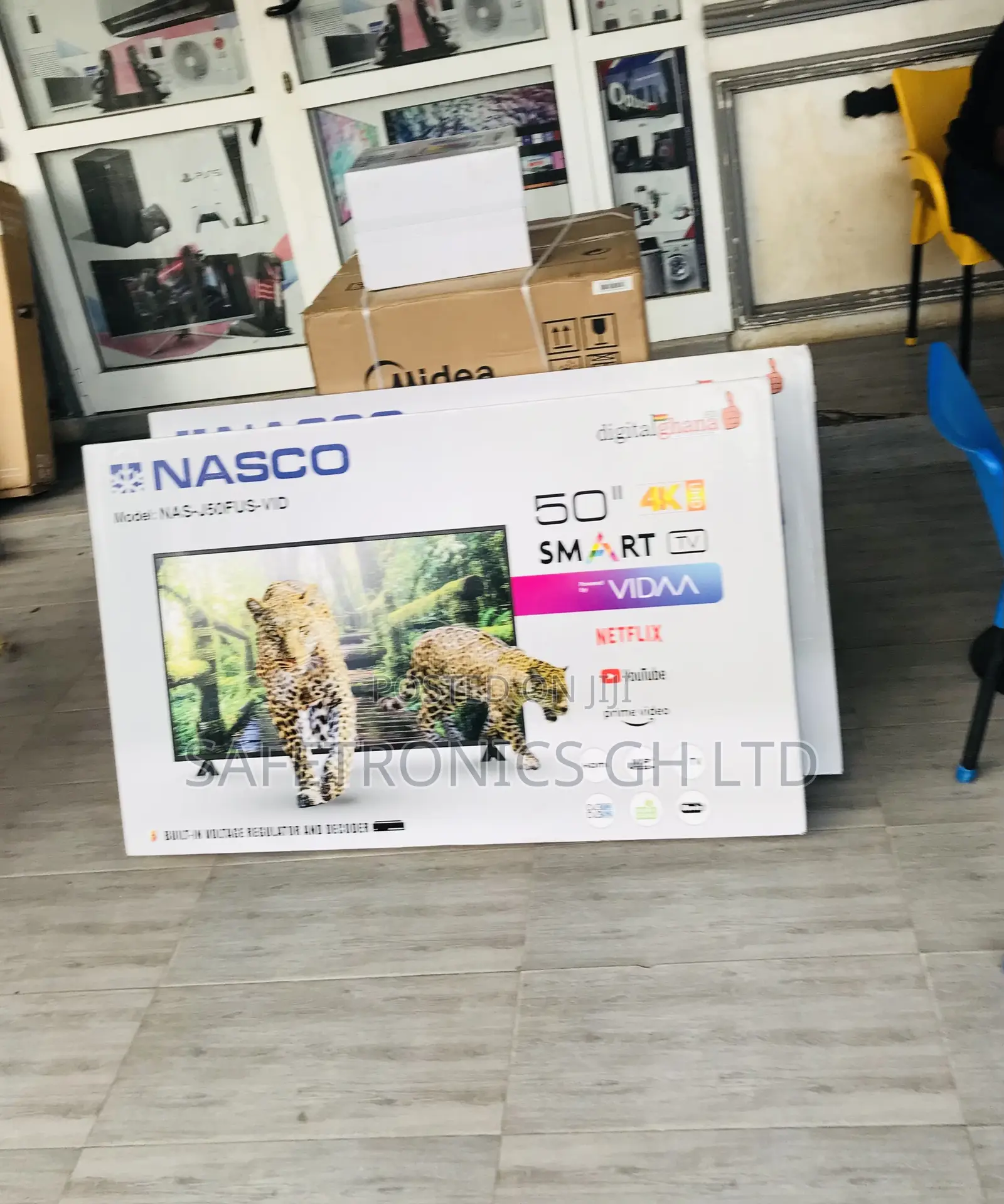 Smart Black Electric Nasco Glossy 50 Inches Tv