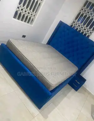 Double Bed Frame With Mattress and Side Drawer
