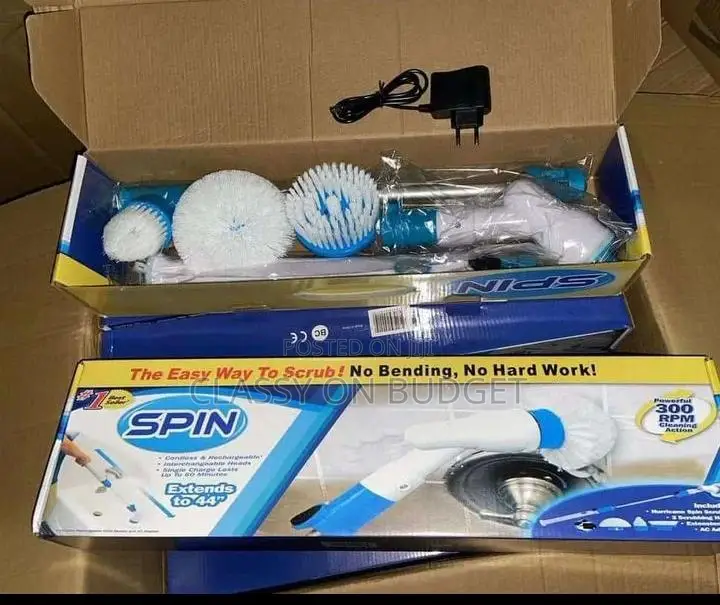Cordless Electric Rechargeable Spin Scrubbing Brush