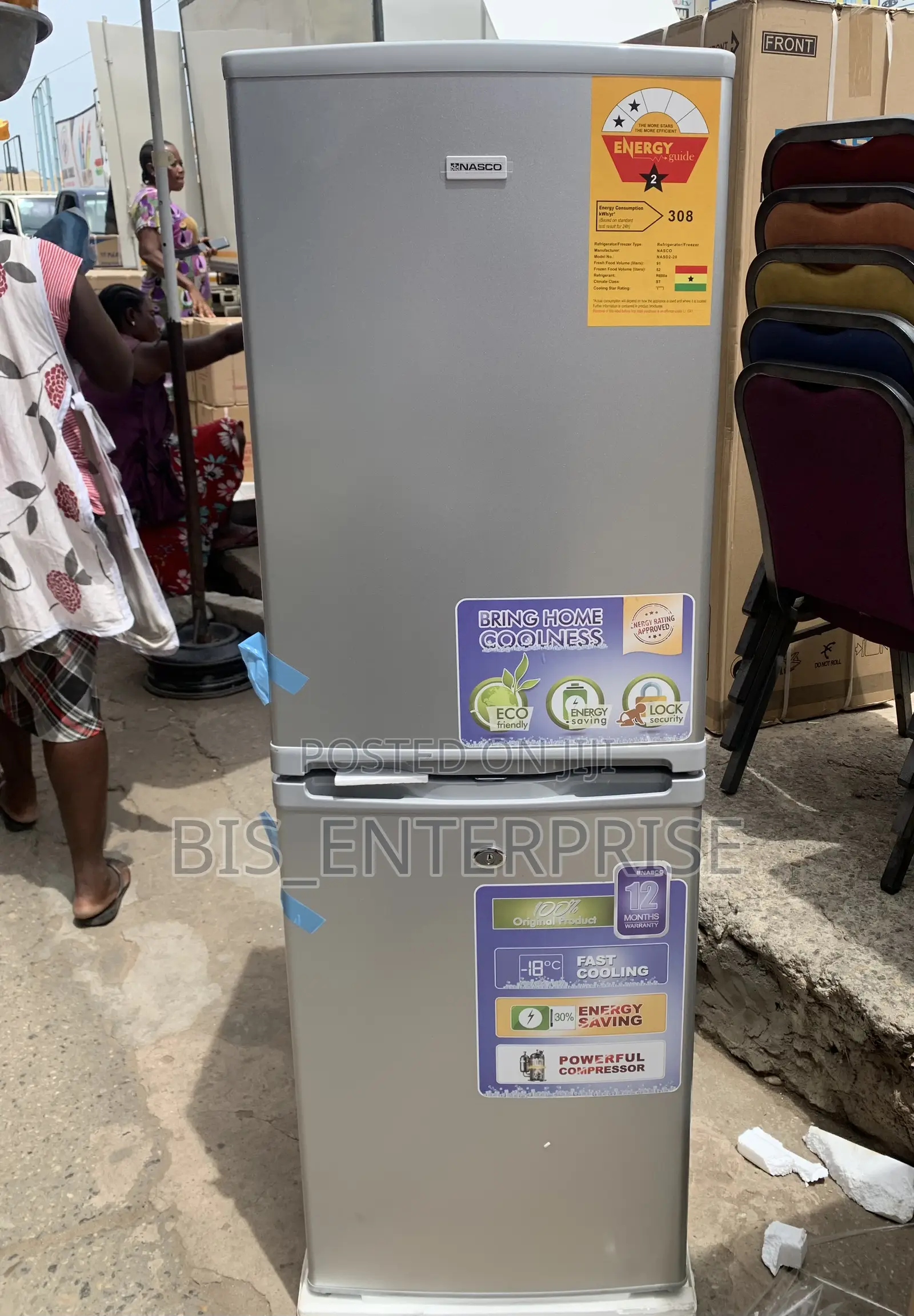 NASCO Refrigerator Double Door 142 Liters