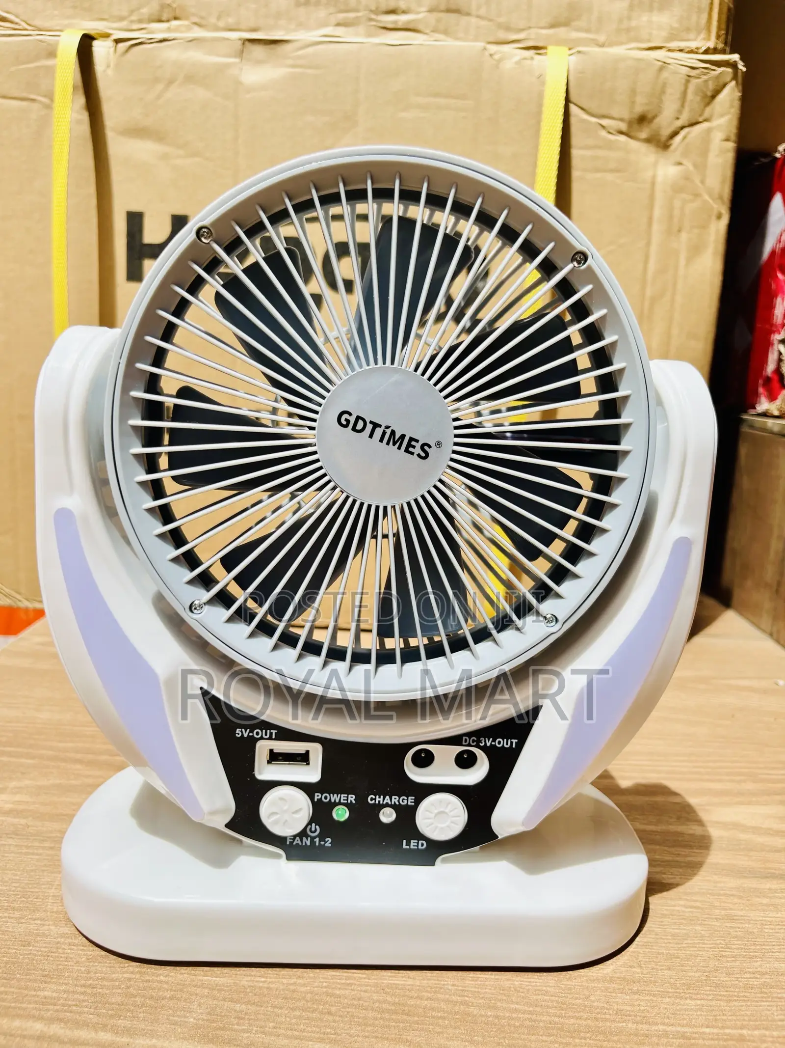 Rechargeable Solar Desktop Fan