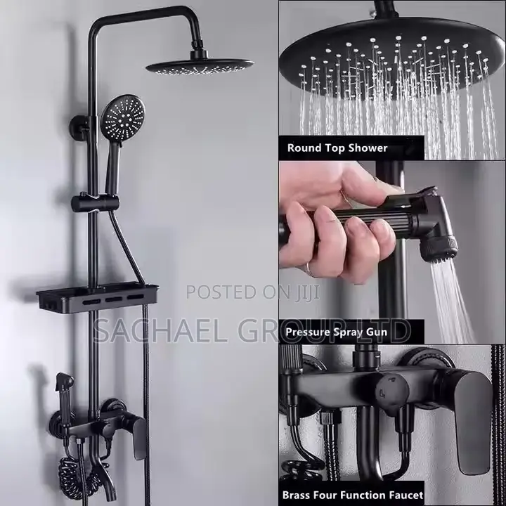 Black Elegant 4 in 1 Shower Set