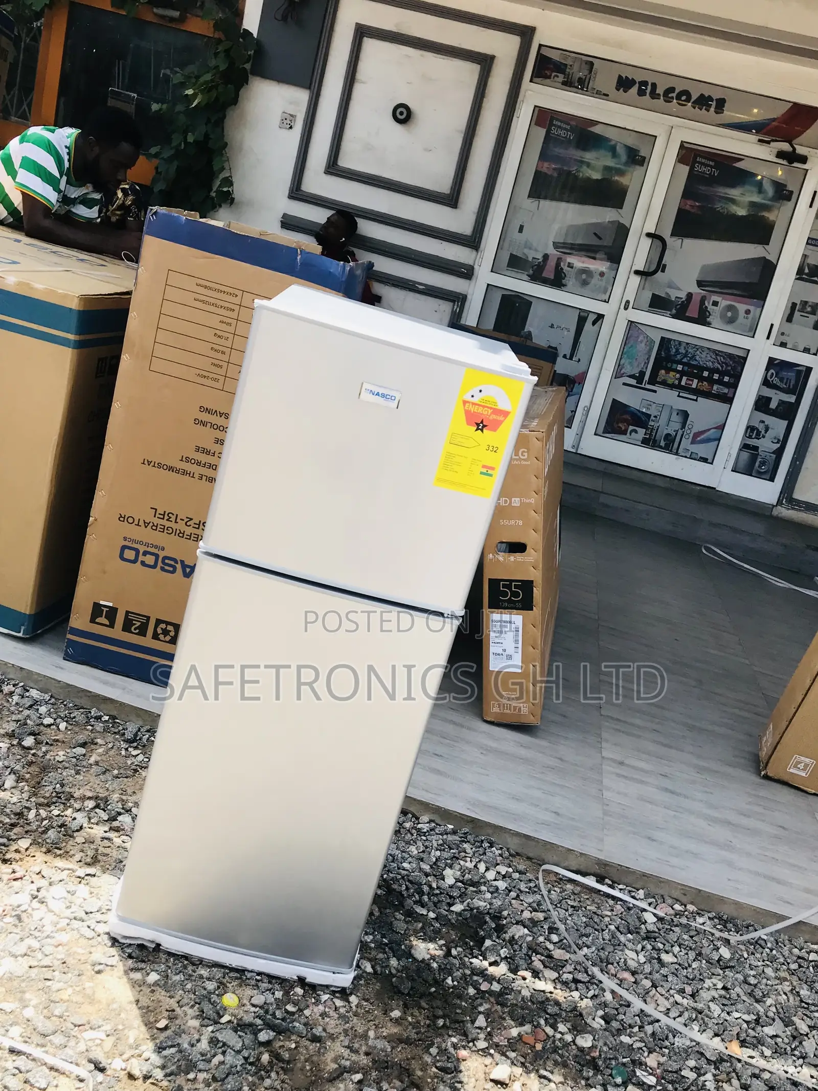 Available Nasf2-13fl Topfreezer Gray Nasco Doubedoor Fridge