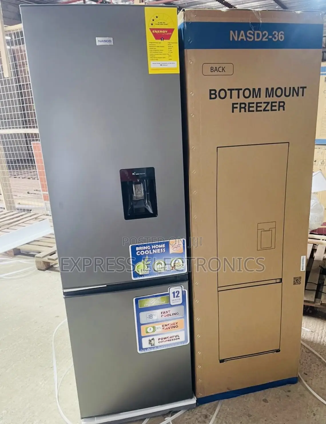 High Quality Sleek Fridge Nasco 268L Double Door