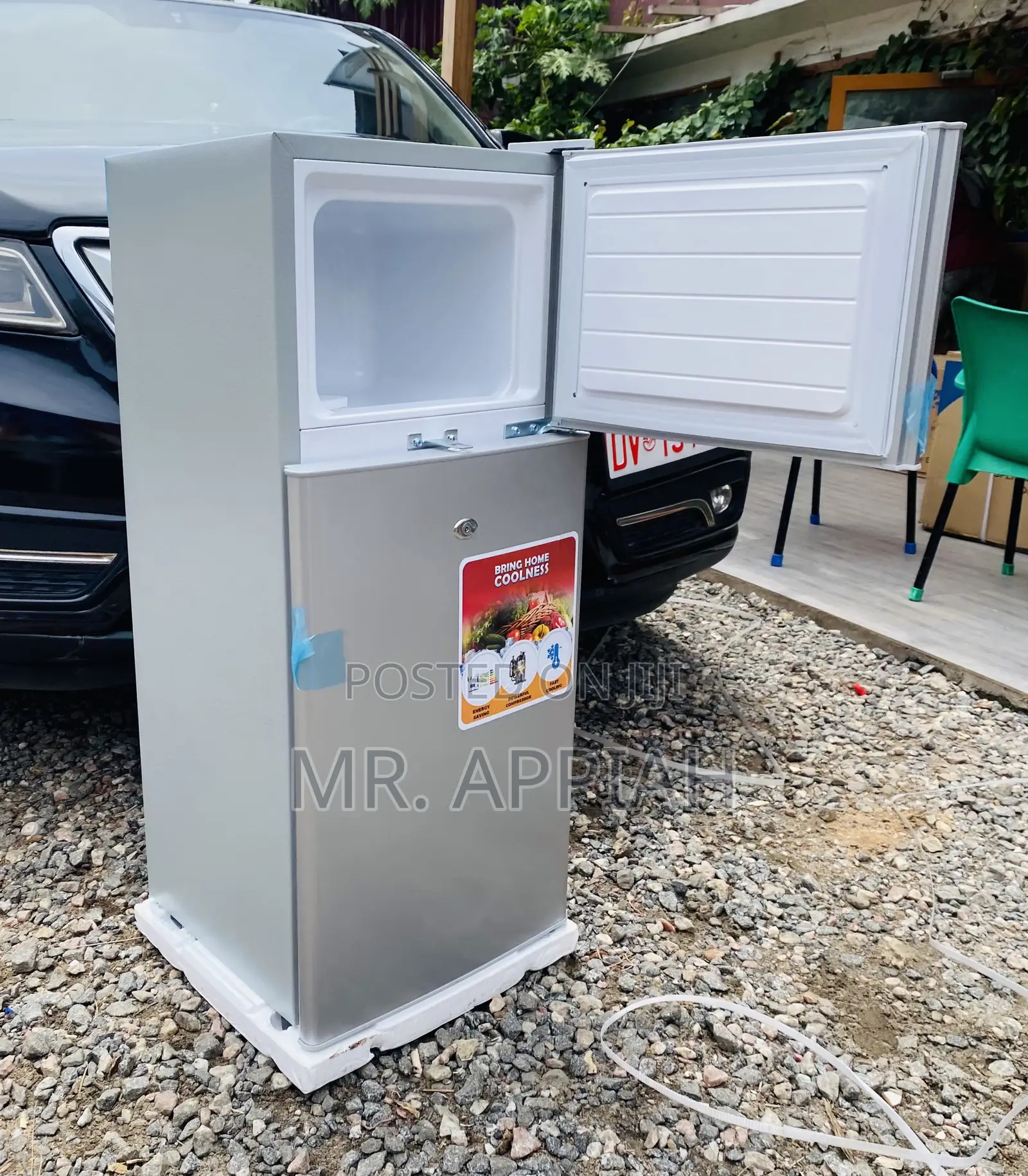 Original Zara 135 KH Double Door Table Top Fridge(Gray).